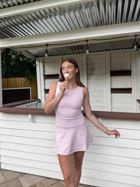 NEW KIMBERLY C strawberry mocha athletic dress in pink